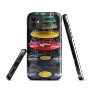 Ink2be Prémium Ütésálló iPhone® Kétrétegű Telefontok - Vizes Bakelit Wet Vinyl Records Edition