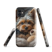Ink2be Prémium Ütésálló iPhone® Kétrétegű Telefontok - Yorkshire Terrier Yorkie Fine Art Edition