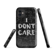 Ink2be Prémium Ütésálló iPhone® Kétrétegű Telefontok - I Don't Care Grunge Typography Edition
