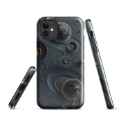 Ink2be Prémium Ütésálló iPhone® Kétrétegű Telefontok - Fekete Hold Celestial Gold Edition