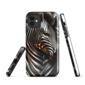 Ink2be Prémium Ütésálló iPhone® Kétrétegű Telefontok - Zebra Golden Safari Edition