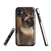Ink2be Prémium Ütésálló iPhone® Kétrétegű Telefontok - Sziámi Macska Siamese Fine Art Edition