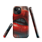 Ink2be Prémium MagSafe® iPhone® tok - Csábító Ajkak és sötét pop-art rebel kiadás