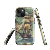 Ink2be Prémium MagSafe® iPhone® tok - Viharos Vitorlás Hajó és antik lo-fi canvas kiadás