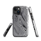 Ink2be Prémium MagSafe® iPhone® tok - Fekete-Fehér Ölelés és absztrakt lo-fi optikai kiadás