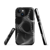 Ink2be Prémium MagSafe® iPhone® tok - Geometrikus Hullámok és sötét lo-fi optikai kiadás