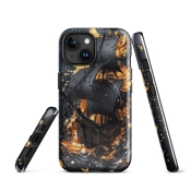 Ink2be Prémium MagSafe® iPhone® tok - Fekete Vitorláshajó és arany lo-fi canvas kiadás