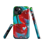 Ink2be Prémium MagSafe® iPhone® tok - Cseresznye Örvény és vibráló fluid art lo-fi kiadás