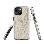 Ink2be Prémium MagSafe® iPhone® tok - Bézs Elegáns és absztrakt lo-fi selyemhullám kiadás