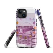 Ink2be Prémium MagSafe® iPhone® tok - Euro Cash és lila lo-fi papírpénz kiadás