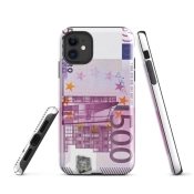 Ink2be Prémium Ütésálló iPhone® Kétrétegű Telefontok - Money Cash 500 Euro Collage Edition