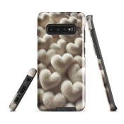 Ink2be Prémium Samsung® telefontok - Fehér szívek pufi lo-fi kiadás