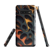 Ink2be Prémium Samsung® telefontok - Fekete-narancs geometrikus absztrakt kiadás