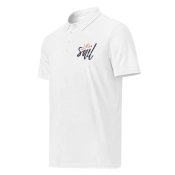 Prémium Galléros Slim Fit Póló - Let's Sail felirattal