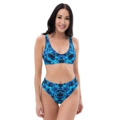 Prémium Magas Derekú Női Bikini Szett - Sötét Medence Resort Edition (UPF50+)