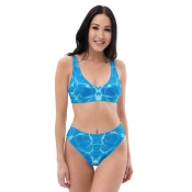 Prémium Magas Derekú Női Bikini Szett - Világos Medence Resort Edition (UPF50+)