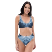 Prémium Magas Derekú Női Bikini Szett - Márványos Carrara Luxury Edition (UPF50+)