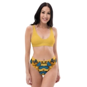 Prémium Magas Derekú Női Bikini Szett - Pillangós Sunshine Edition (UPF50+)
