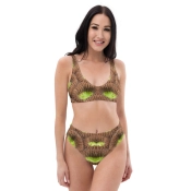 Prémium Magas Derekú Női Bikini Szett - Koral Exotic Texture Edition (UPF50+)