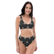 Prémium Magas Derekú Női Bikini Szett - Káprázatos Starburst Geometric Edition (UPF50+)