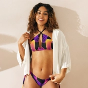 Tanga bikini - narancs szalagos