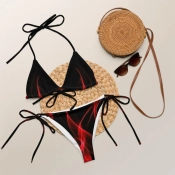 Tanga bikini - narancs láng