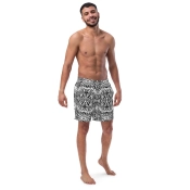 Férfi Prémium Úszónadrág - Fekete-Fehér Zebra Luxury Pattern