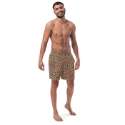 Férfi Prémium Úszónadrág - Párduc Mintás Luxury Leopard
