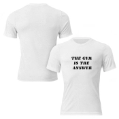 Unisex Prémium Karakteres Póló - Gym Is The Answer felirattal