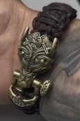Prémium Kézzel Font Viking Karkötő Vegvisir & Jörmungandr Ouroboros Bronze Edition