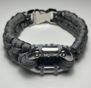 Ink2be Prémium Kézzel Font Taktikai Paracord Karkötő - Steel Link Infinity Shackle Edition