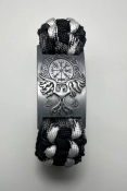 Ink2be Prémium Kézzel Font Taktikai Paracord Karkötő - Odin's Raven Vegvisir & Fenrir Wolf Edition